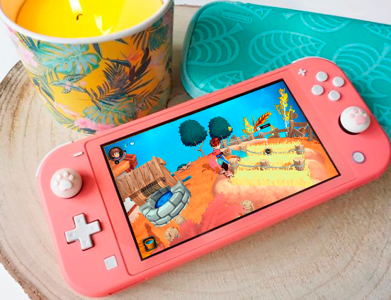 Foto de Nintendo switch jugando a Deiland, pantalla de inicio